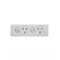 Trader Puma Power Point Switched 2 Gang Skirting Mount 10A and 15A Sockets 250V White