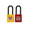 COLOUR CODED PADLOCK, PLASTIC 6.5mm NYLON SHACKLE YELLOW
