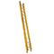 Extension ladder 3.7-6.5m (12-21ft) Fibreglass 130kg Industrial with pole-mount