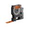 DURABLE STANDARD TAPE, D1 BLACK ON ORANGE, 12mm x 3m