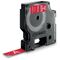 DURABLE STANDARD TAPE, D1 WHITE ON RED, 12mm x 3m