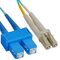 PATCH LEAD FIBRE, LC/SC DUPLEX MULTI-MODE OM4 50U, 15m