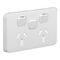 Skin Socket SwHoriTwin 10A 250V | Horizontal Twin Power Point | Modern Low-Profile Design | by GAF
