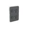 Vertical Twin Switch Skin 10A 250V | Compatible with Clipsal Iconic 3025 | Durable Polycarbonate | Vivid White Finish | by Clipsal