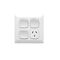 Comb Square 1G 2 x Extra Switch | Durable Polycarbonate | Modern Square Design | White Electric Finish | @Pack of 1 | by Clipsal