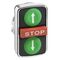 Metal Double Headed Pushbutton | Robust Metal Construction | IP66 Rated | Dual Control Functions | @Pack of 1 | by Clipsal