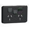 Skin Socket Horizontal Twin 1ExSW 10A 250V | Iconic Black Finish | by GAF