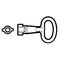 Key for 5mm Double Bar Insert | Durable Metal Construction | Corrosion-Resistant Finish | @Pack of 1 | by GAF