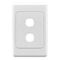 Flush Surround and Angled 2 Gang Power Point | Durable Polycarbonate | Modern White Finish | @Pack of 1 | by GAF
