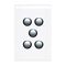 5 Gang Push Button LED Switch | Integrated Blue LED Indicators | Modern Design | @Pack of 1 | by Clipsal