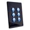 6 Key Input Glass Facia Black | Touch-Sensitive Keys | LED Indicators | by Clipsal