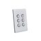 6 Button Wall Switch | Six-Gang Design | Durable Polycarbonate | White Finish | @Pack of 1 | by Clipsal