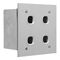4 Gang Stainless Steel Switchplate with Wall Box | Durable & Modern Design | @Pack of 1 | by Clipsal