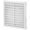 100MM ABS EXTERIOR SQUARE GRILLE WITH INSECT NET - WHITE