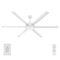 COLOSSUS II 72" DC CEILING FAN6 BLADE - WHITE