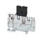 PUSH-IN TERM 4mm P/DIST 1 RED FUSE BLOCK END GREY