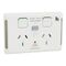 Medilec twin switched socket outlet with integrated 10mA RCD protection
