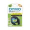 LetraTag Paper Label Tape Black on White 12mm x 4m Repelec