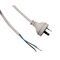 Plug and Cord 2 Pin 7.5A White 2m Cabac