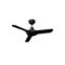 Spyda DC 900mm 3 Blade Ceiling Fan Black Ventair
