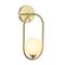 Wall Light G9 Round Opal Glass Satin Gold Frame CLA Lighting