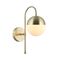 Wall Light G9 Round Opal Glass Satin Gold Bracket CLA Lighting