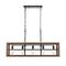 Pendant Light 5 Light ES Rectangular Oak Wood 1066mm CLA Lighting