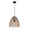 Pendant ES Ellipse Hemp Rope Black Hardware 300mm CLA Lighting