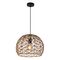 Pendant Light ES Wine Glass Hemp Rope Black 360mm CLA Lighting