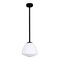 Pendant Light ES Dome Glass Matt Black Frosted 220mm CLA Lighting