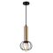 Pendant ES Round Cage Antique Brass Black 150mm CLA Lighting