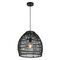 Pendant Light ES Rattan Ellipse Matte Black 340mm CLA Lighting