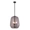 Pendant 3 Light ES Smokey Glass Pyramid Black 400mm CLA Lighting