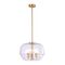 Pendant 3 Light ES Wine Glass Clear Brass 400mm CLA Lighting