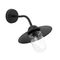 Outdoor Wall Light Sun Hat ES Matt Black Glass IP54 CLA Lighting