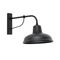 Wall Light ES Dome Matt Black IP23 Brass Bracket CLA Lighting