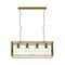 Pendant 4 Light ES Rectangular Cage Brass 630mm CLA Lighting