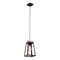 Pendant Light ES Trapezium Wood Matt Black 170mm CLA Lighting