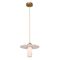 Pendant SES White Alabaster Cylinder Brass 200mm CLA Lighting