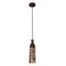 Pendant Light ES Grey Marble Cylinder Black 90mm CLA Lighting