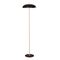 Floor Lamp 2 Light ES Black Aluminium Brass 400mm CLA Lighting