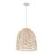 Pendant Light ES Natural Rattan Ellipse White 345mm CLA Lighting