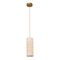 Pendant Light ES Oblong Beige Travertine Brass 100mm CLA Lighting
