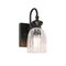 Wall Light ES 1 Light Ellipse Glass Black 120mm CLA Lighting