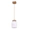 Pendant Light ES Jar White Alabaster Brass 120mm CLA Lighting