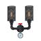 Wall Light 2 Light ES Oblong Black Mesh CLA Lighting