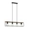 Pendant 4 Light ES Rectangular Wood Black 800mm CLA Lighting