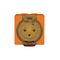 Socket Outlet IP66 32A 250V 3 Round Pin Buffalo Orange Trader