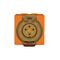 Socket Outlet IP66 10A 500V 4 Round Pin Buffalo Orange Trader