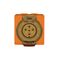 Socket Outlet IP66 10A 500V 5 Round Pin Buffalo Orange Trader